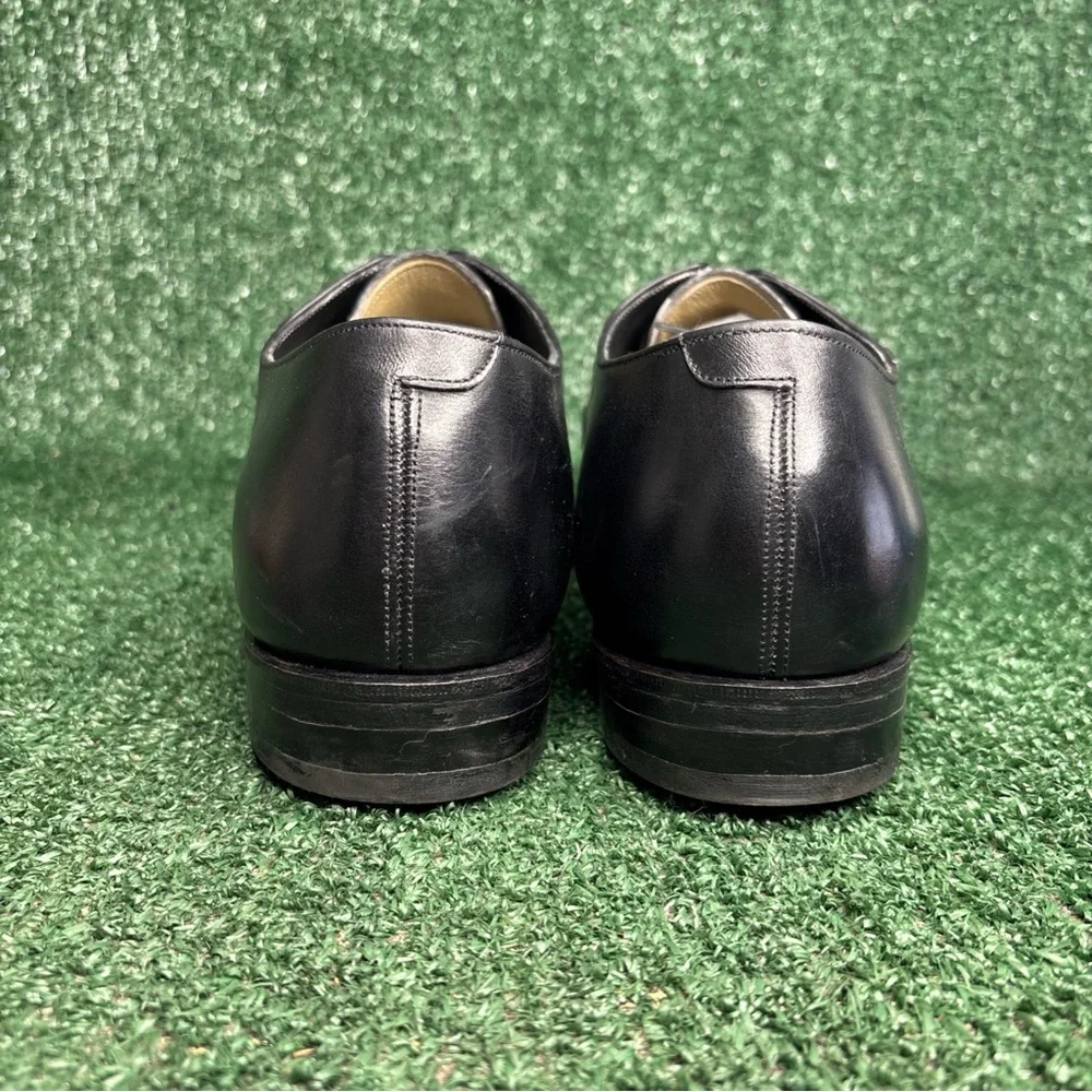 Vintage Mayer Hong Kong Handmade Bespoke Black‎ Leather Shoes Mens Size 12 EE